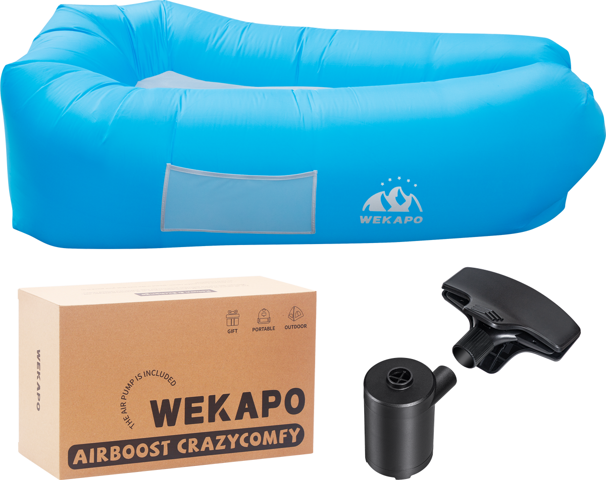 WEKAPO Inflatable Couch with Pump,Blue