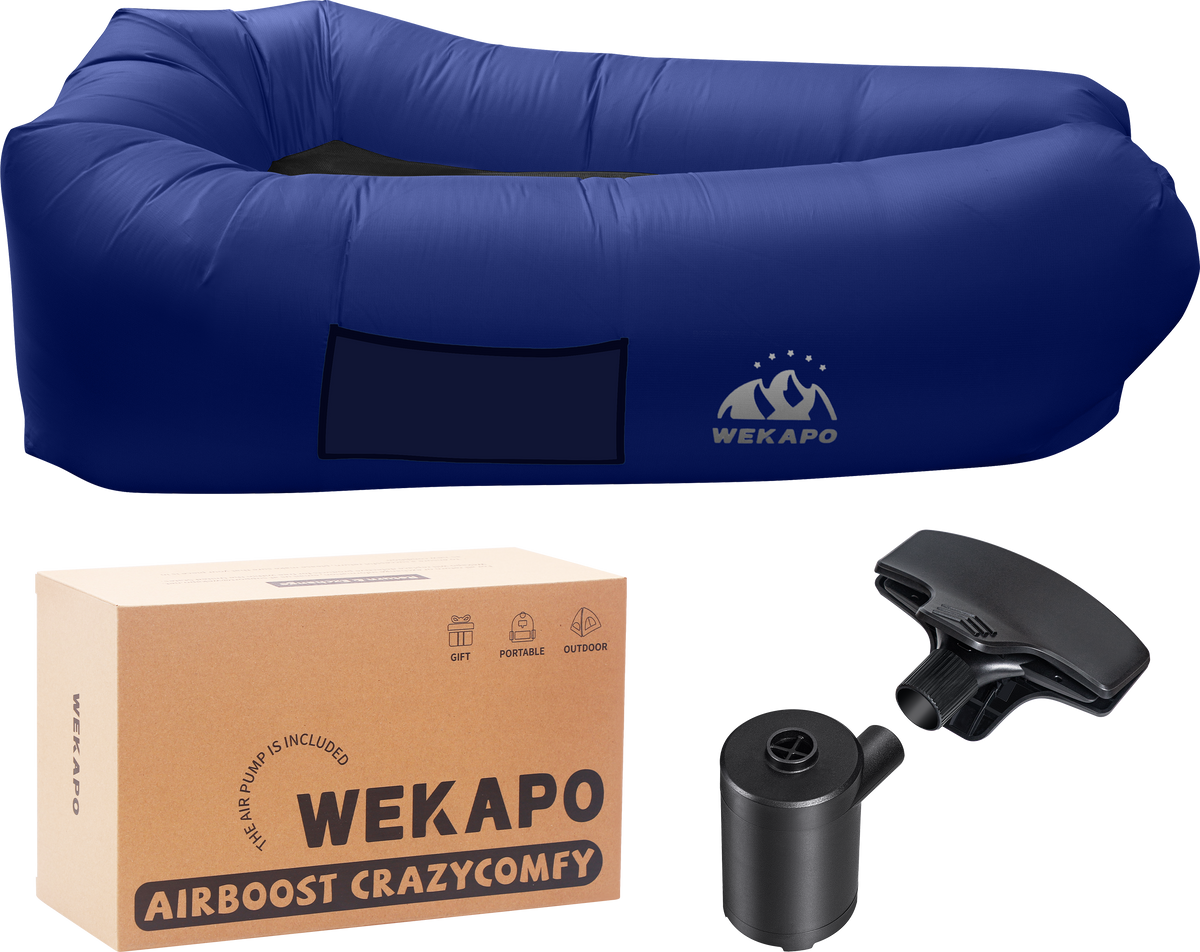 WEKAPO Inflatable Couch with Pump,Navy