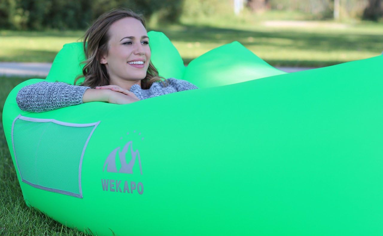 WEKAPO Inflatable Lounger Air Sofa,Green