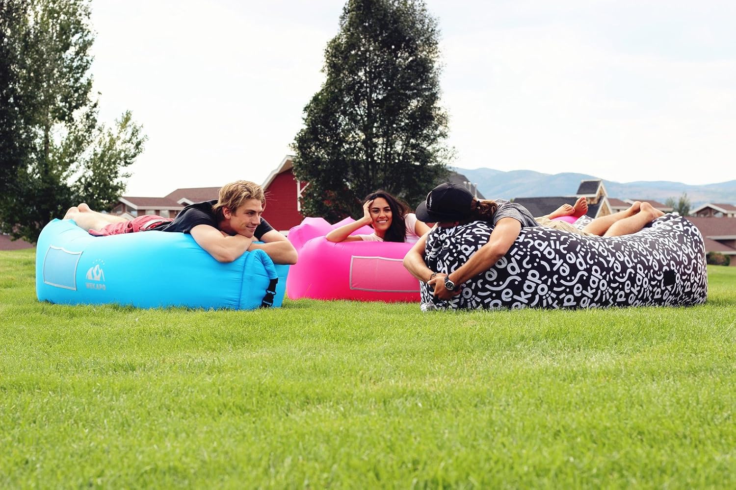WEKAPO Inflatable Lounger Air Sofa, Rosa