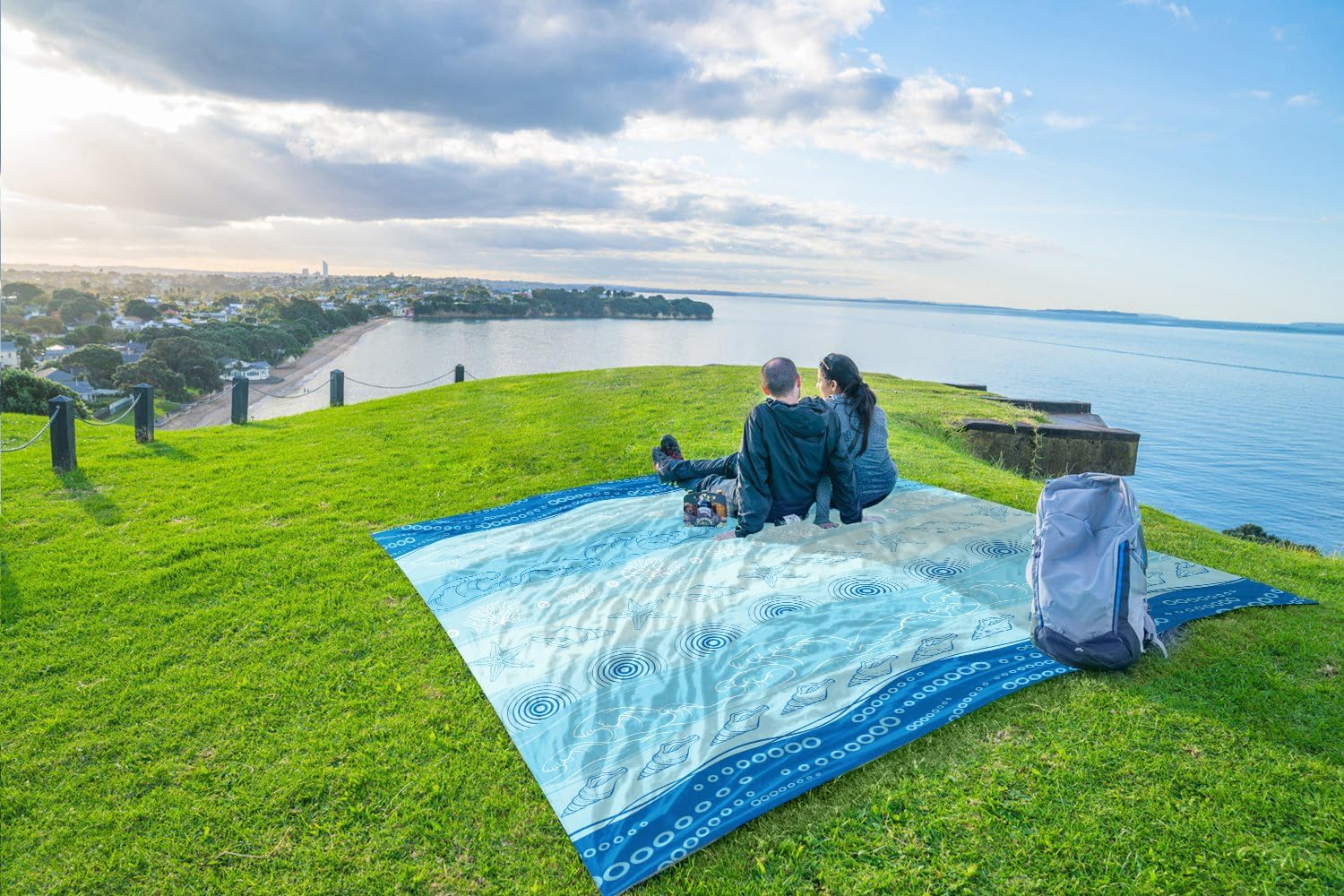 WEKAPO Sand Free Beach Blanket, Bohemian Starfish