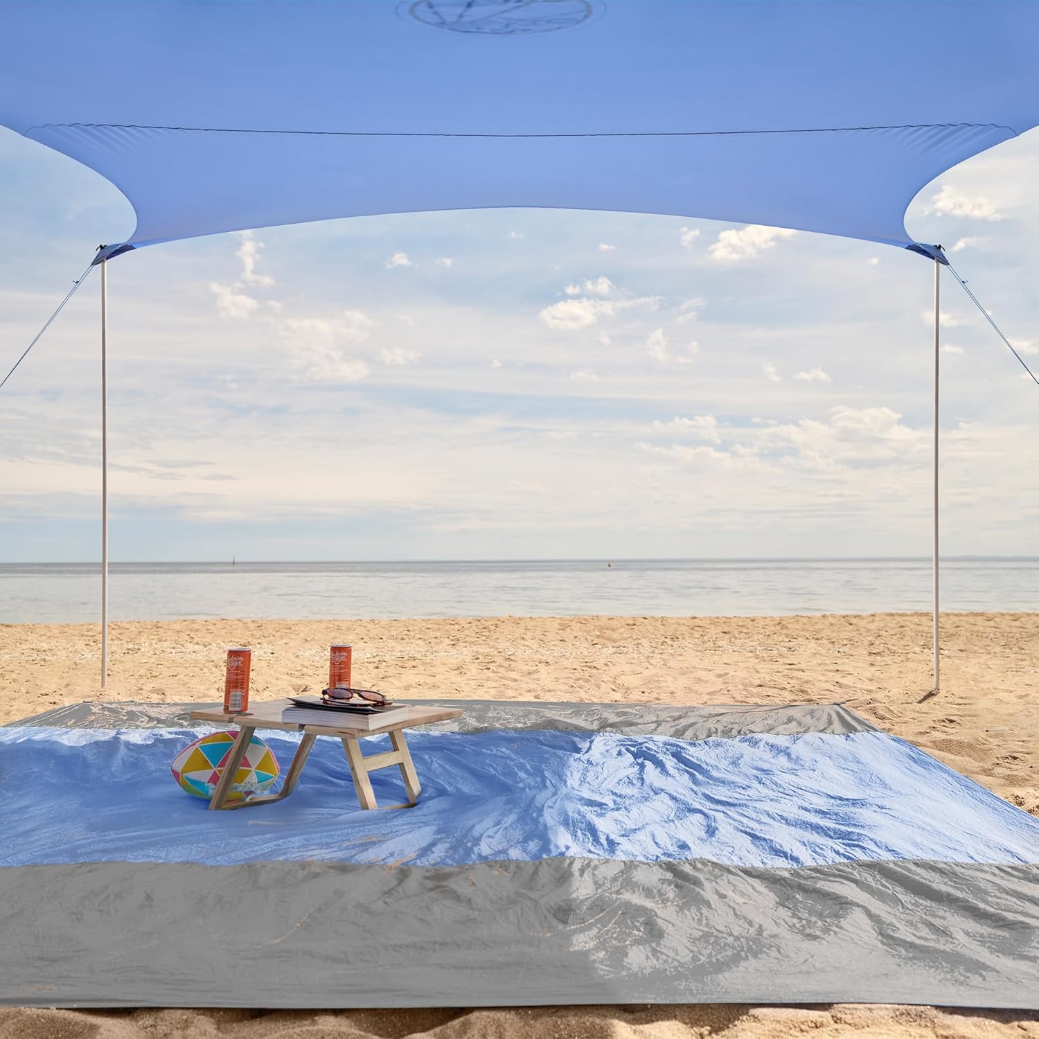 WEKAPO Beach Tent Sun Shelter,Periwinkle Blue