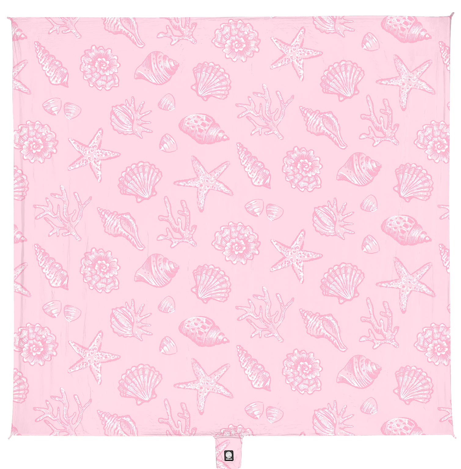 WEKAPO Sand Free Beach Blanket,Pink Sea Shells