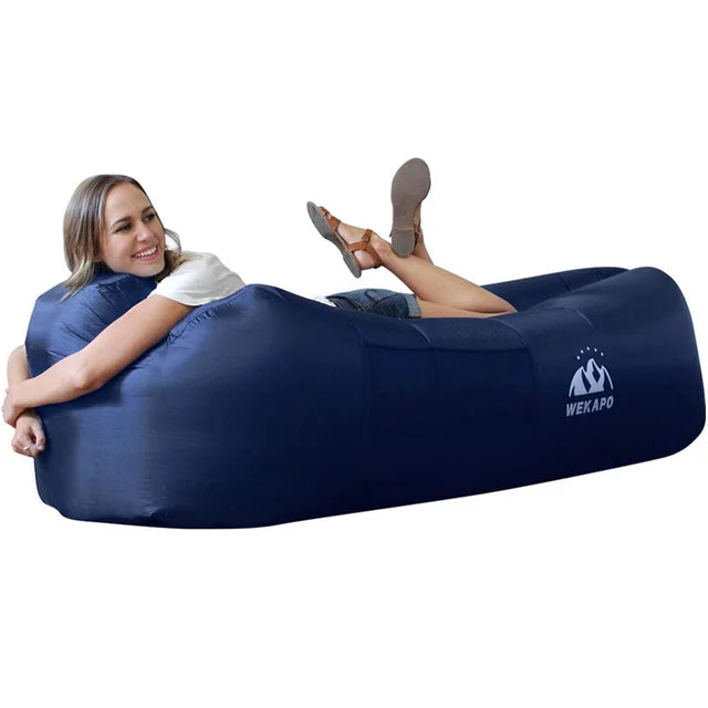 WEKAPO Inflatable Lounger Air Sofa,Navy