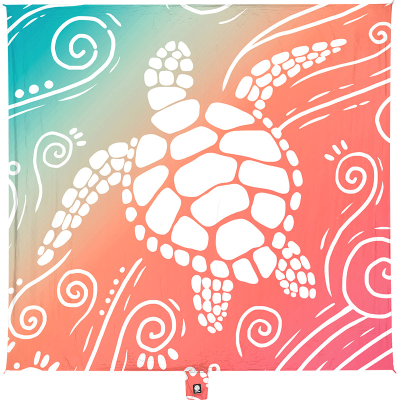 WEKAPO Sand Free Beach Blanket,Sea Turtle