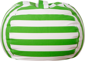 WEKAPO Stuffed Animal Storage Bean Bag Cover,Green Stripes