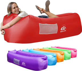 WEKAPO Inflatable Lounger Air Sofa,Red