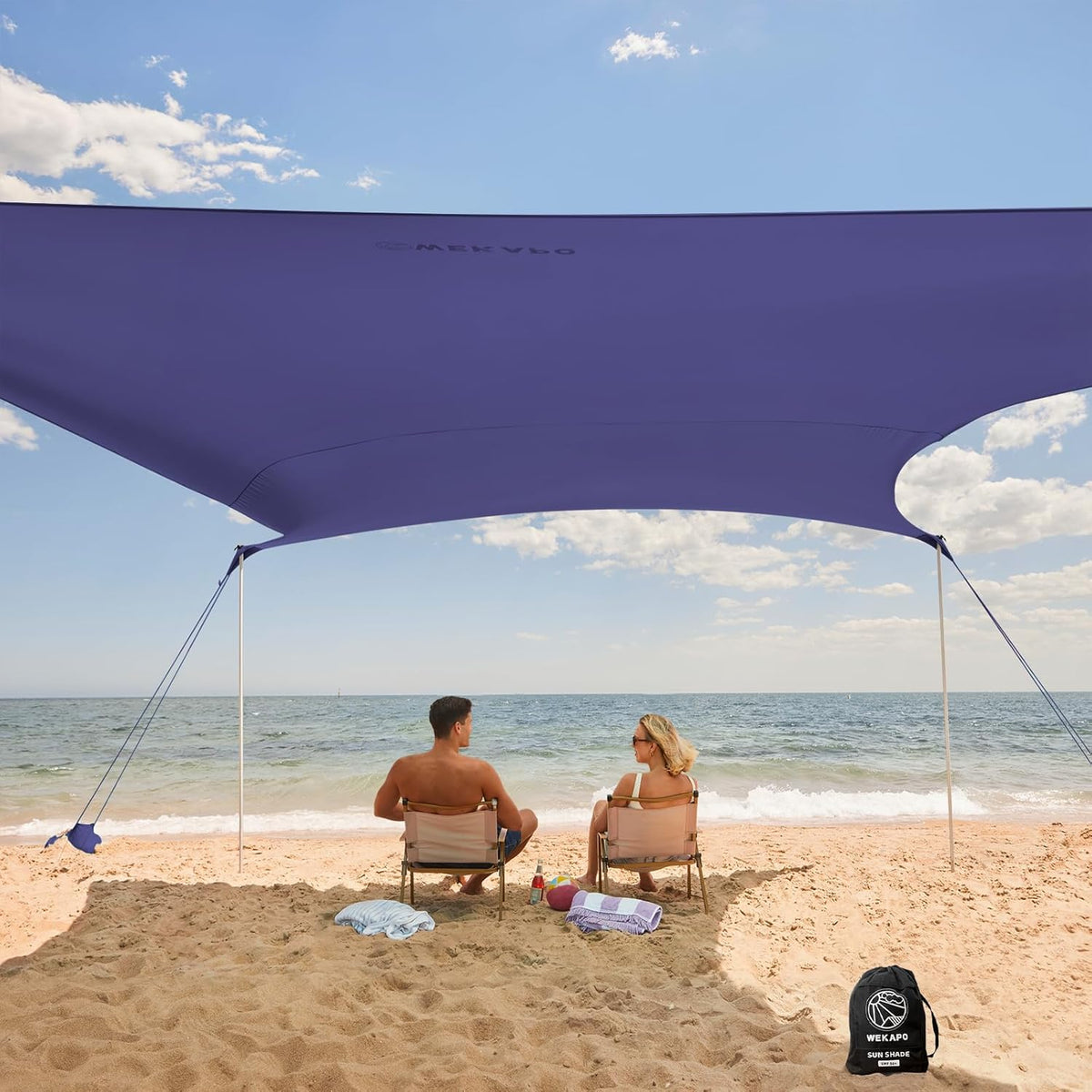 WEKAPO Beach Tent Sun Shelter,Navy