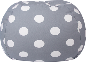 WEKAPO Stuffed Animal Storage Bean Bag Cover,Gray Dot