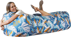 WEKAPO Inflatable Lounger Air Sofa,Honey Twilight Leaf