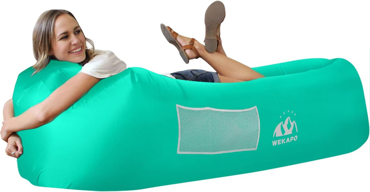 WEKAPO Inflatable Lounger Air Sofa,Turquoise