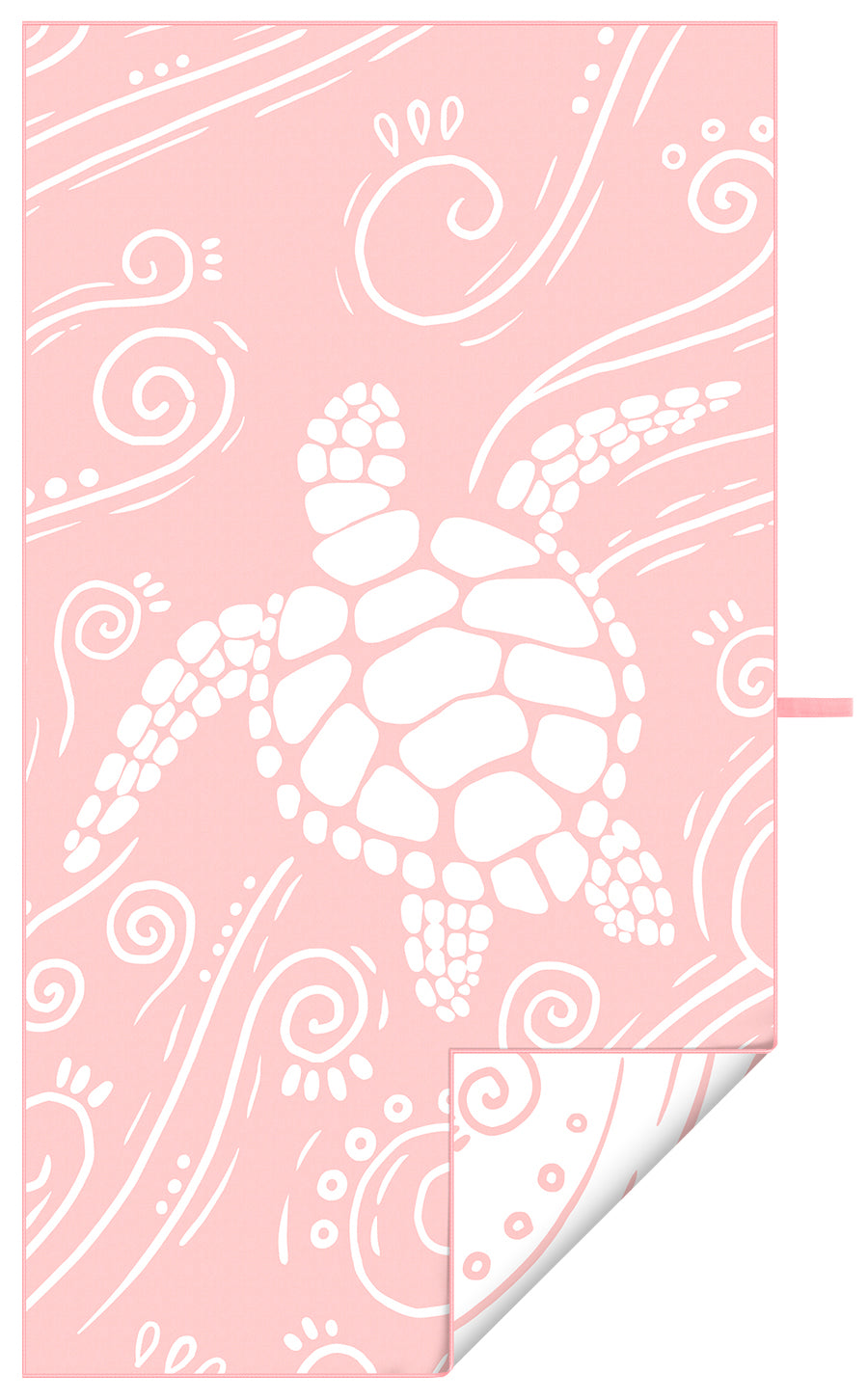 WEKAPO Microfiber Beach Towel,Pink Sea Turtle