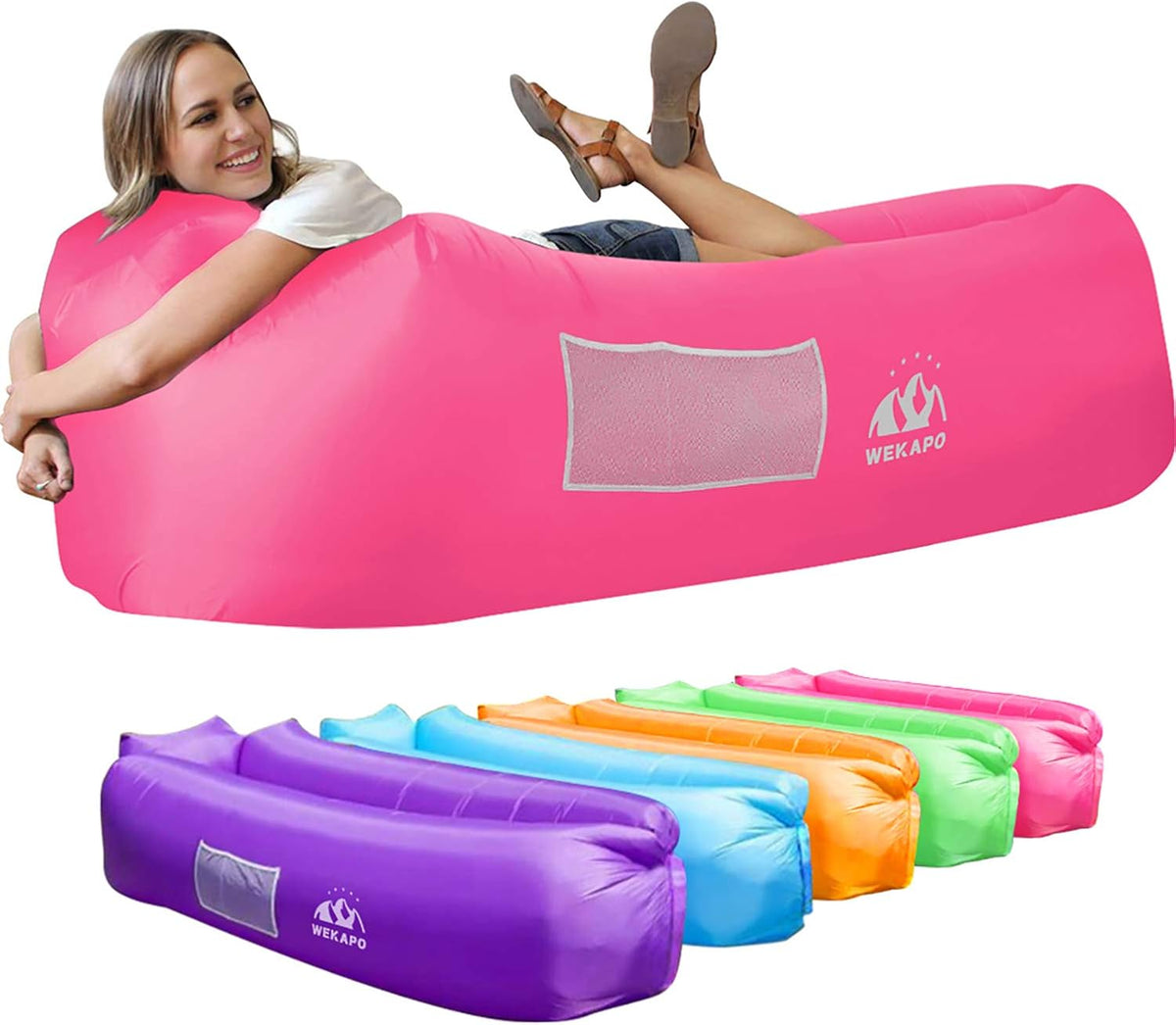 WEKAPO Inflatable Lounger Air Sofa, Rosa