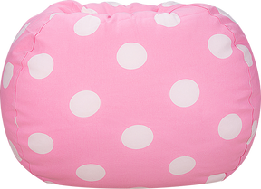 WEKAPO Stuffed Animal Storage Bean Bag Cover,Pink Dot
