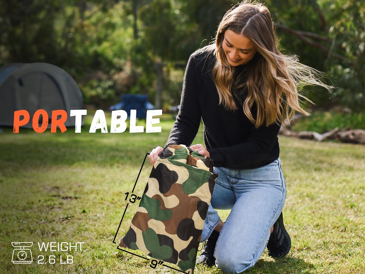 WEKAPO Inflatable Lounger Air Sofa,Camouflage Green