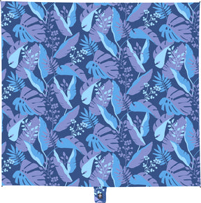 WEKAPO Sand Free Beach Blanket,Blue Leaf