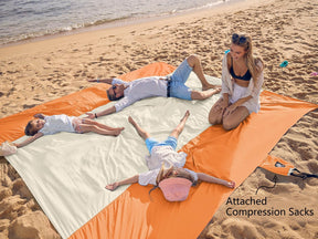 WEKAPO Sand Free Beach Blanket, Orange