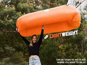 WEKAPO Inflatable Lounger Air Sofa,Orange