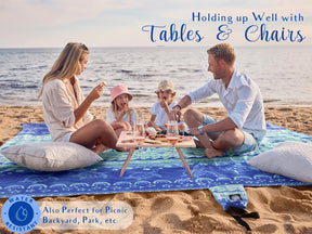WEKAPO Sand Free Beach Blanket, Bohemian Sealife