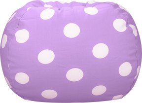 WEKAPO Stuffed Animal Storage Bean Bag Cover,Purple Dot