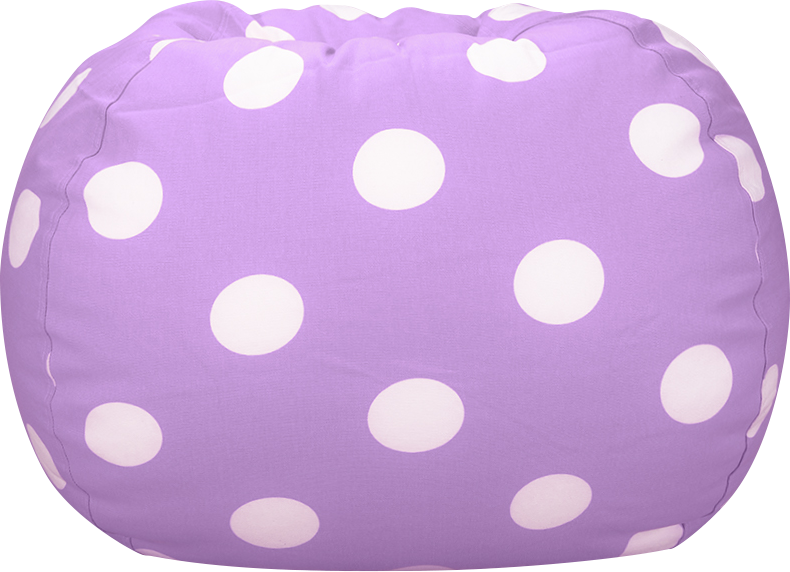 WEKAPO Stuffed Animal Storage Bean Bag Cover,Purple Dot
