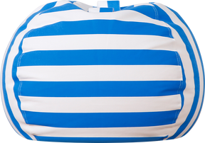 WEKAPO Stuffed Animal Storage Bean Bag Cover,Blue Stripes