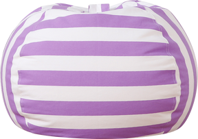 WEKAPO Stuffed Animal Storage Bean Bag Cover,Purple Stripes