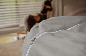 WEKAPO Stuffed Animal Storage Bean Bag Cover,Solid Grey