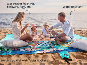 WEKAPO Sand Free Beach Blanket,  Ocean Wonderland