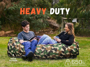 WEKAPO Inflatable Lounger Air Sofa,Camouflage Green