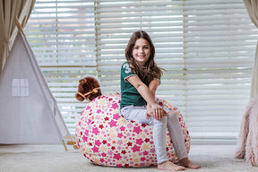 WEKAPO Stuffed Animal Storage Bean Bag Cover,Small star