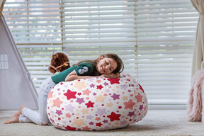 WEKAPO Stuffed Animal Storage Bean Bag Cover,Large star