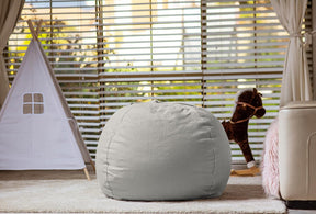 WEKAPO Stuffed Animal Storage Bean Bag Cover,Solid Grey