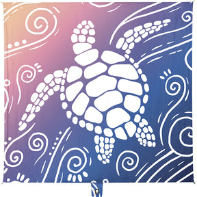 WEKAPO Sand Free Beach Blanket,Deep Blue Sea Turtle