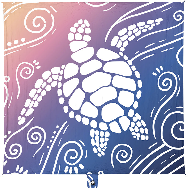 WEKAPO Sand Free Beach Blanket,Deep Blue Sea Turtle