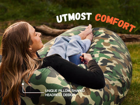WEKAPO Inflatable Lounger Air Sofa,Camouflage Green