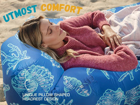 WEKAPO Inflatable Lounger Air Sofa,Sea Shell