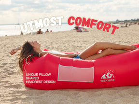 WEKAPO Inflatable Lounger Air Sofa,Red