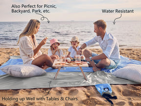 WEKAPO Sand Free Beach Blanket, Periwinkle Blue