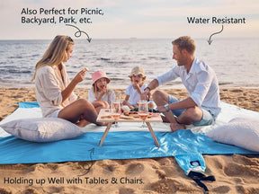 WEKAPO Sand Free Beach Blanket, White