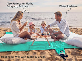 WEKAPO Sand Free Beach Blanket, Turquoise