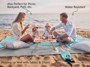 WEKAPO Sand Free Beach Blanket, Grey
