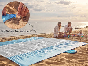 WEKAPO Sand Free Beach Blanket, White