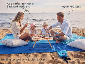 WEKAPO Sand Free Beach Blanket, Blue
