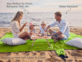 WEKAPO Sand Free Beach Blanket, Green