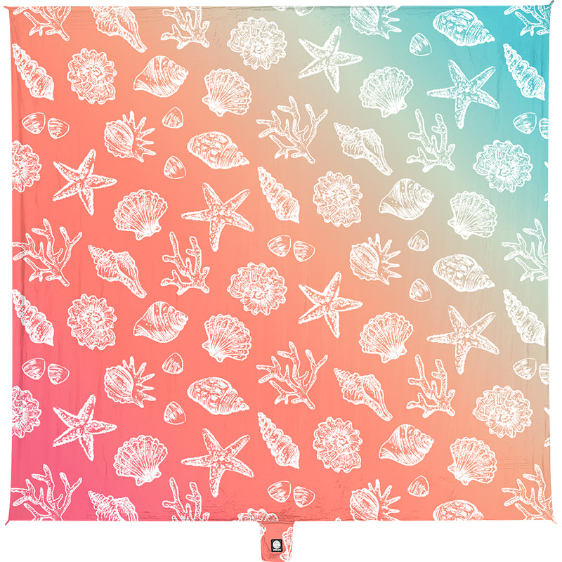 WEKAPO Sand Free Beach Blanket, Coral Sea Shells