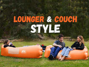 WEKAPO Inflatable Lounger Air Sofa,Orange