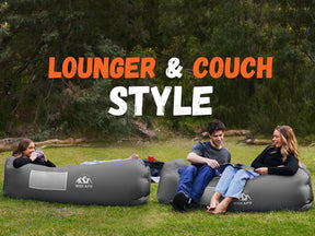 WEKAPO Inflatable Lounger Air Sofa,Slate Gray