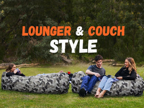 WEKAPO Inflatable Lounger Air Sofa,Grey Camouflage