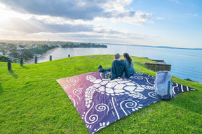 WEKAPO Sand Free Beach Blanket,Deep Blue Sea Turtle
